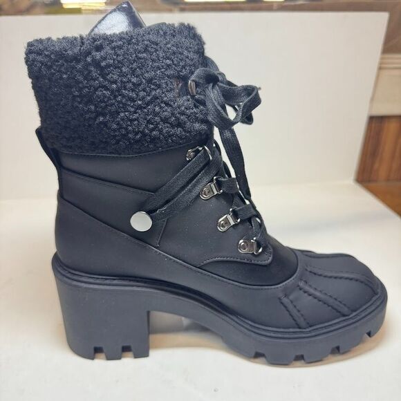Steve Madden Women 8 M Black Northern Lined Hiking Boots NIB HR6 - Picture 5 of 5